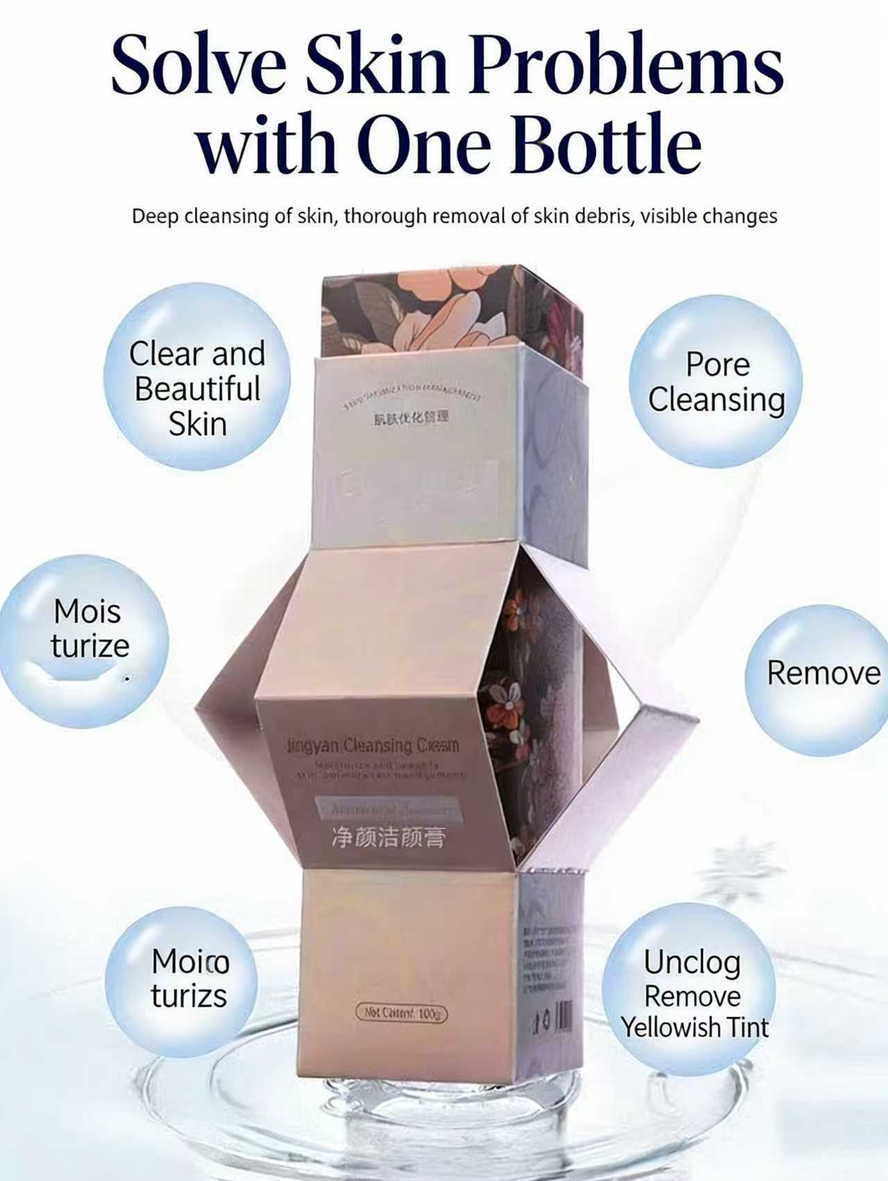 Deep Purifying Cleansing Cream – Makeup Remover & Pore Detox (100g)
